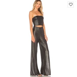 Revolve Hours On The Level Gunmetal Jumpsuit